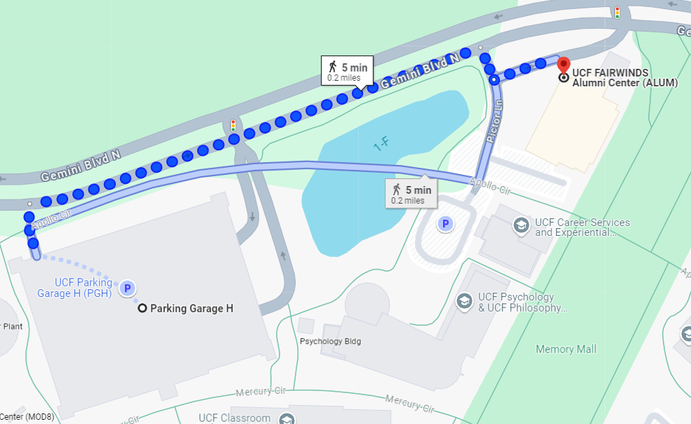 Parking Garage H map